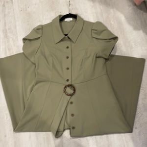 Tulip Sleeve Midi Dress